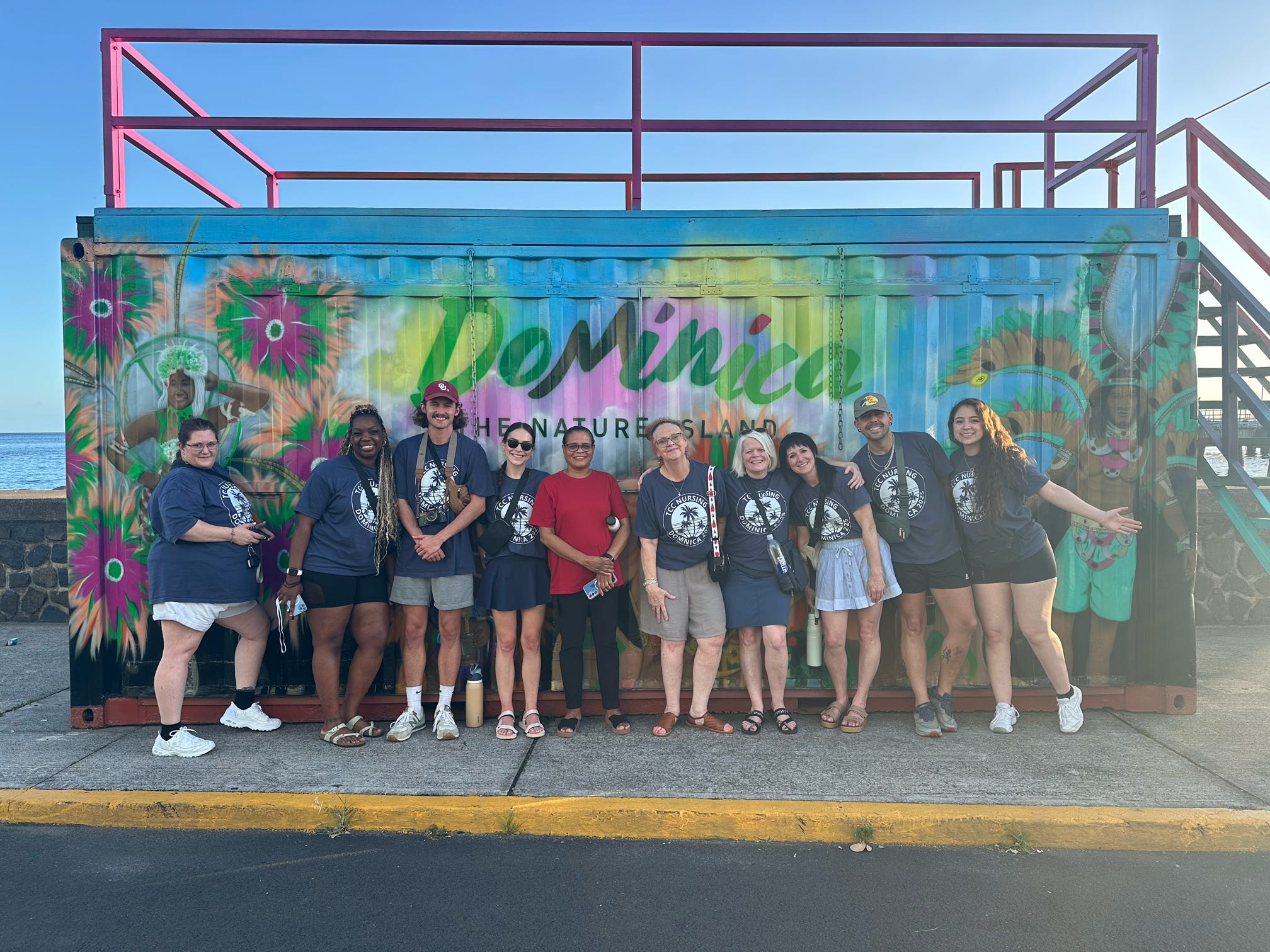 TCC Nursing students on service learning trip in Dominica.