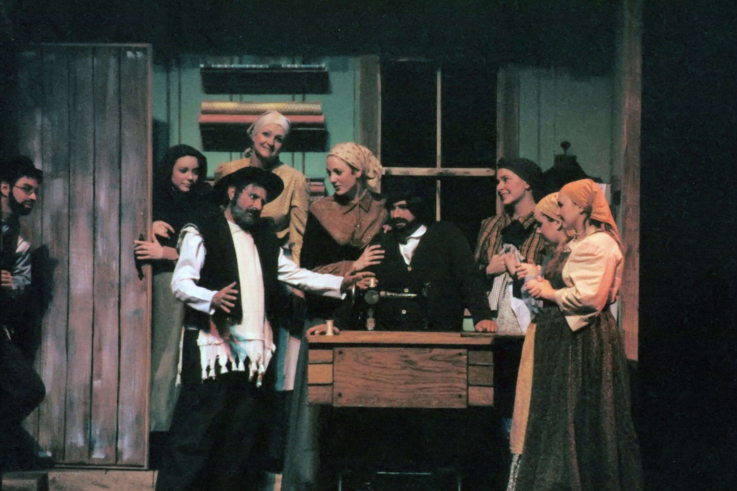 Actors performing "Fiddle on the Roof" at the VanTrease PACE main stage.