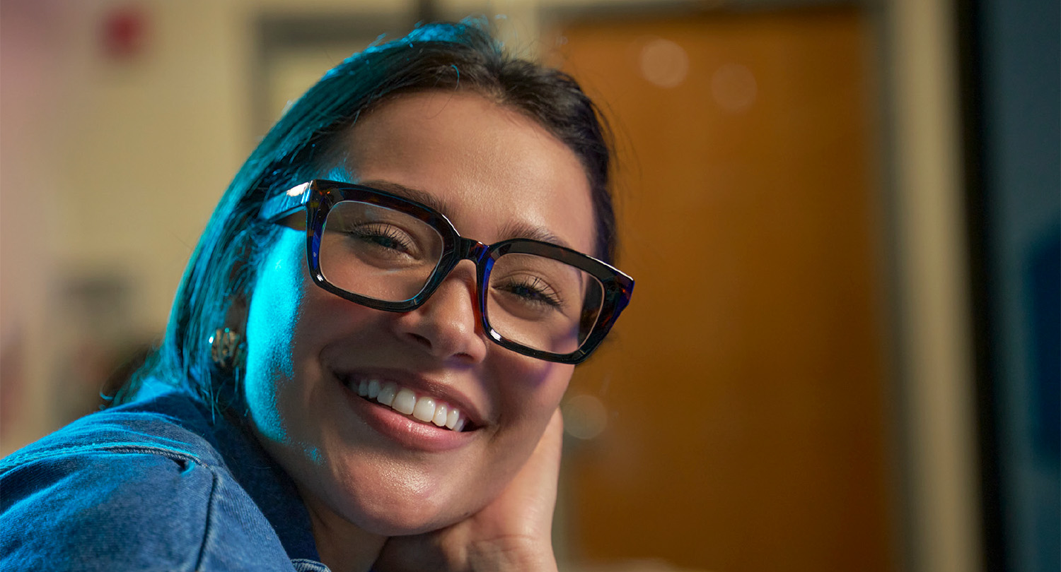 Female TCC student smiling at the camera.